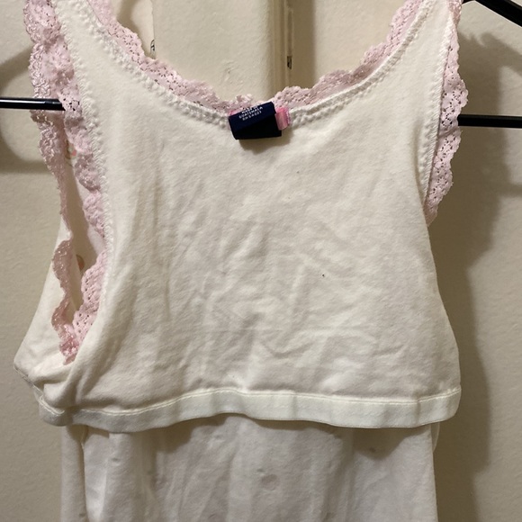 Girls GAP Kids white camisole with pink lace. - Picture 5 of 6